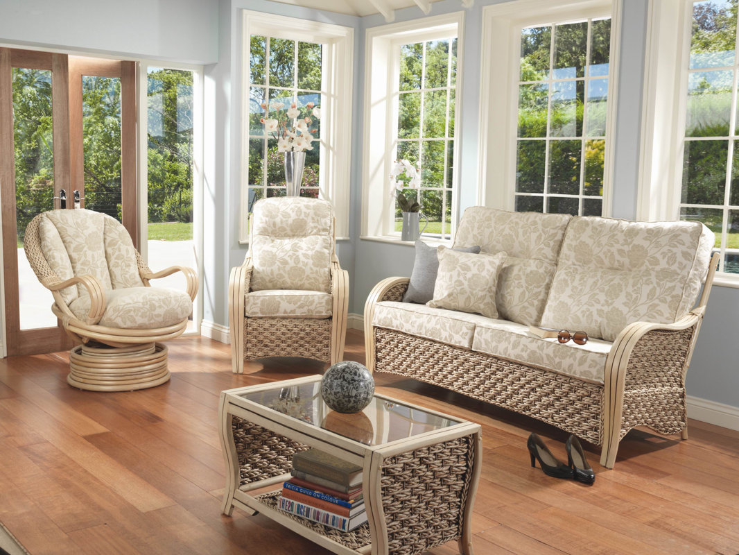 Rosalind Wheeler Alvey 4 Piece Conservatory Furniture Set & Reviews